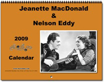 Jeanette MacDonald and Nelson Eddy 2009 calendar