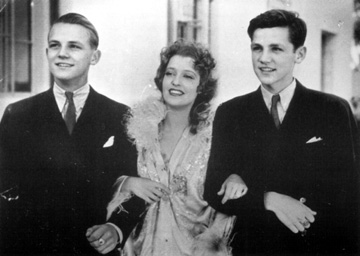 Jeanette MacDonald with twins Richard and Lawrence Tibbet, Jr.