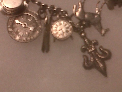 closeup of clock charm